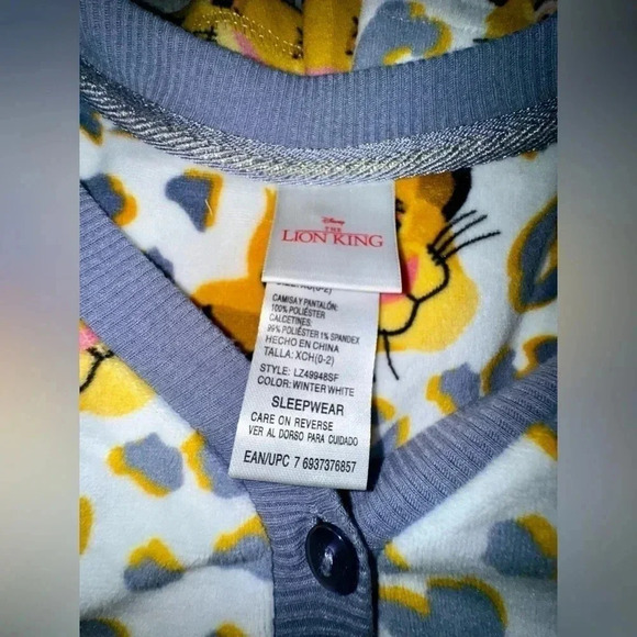 Disney The Lion King Simba Leopard Print Size XS Soft EUC - Picture 2 of 11